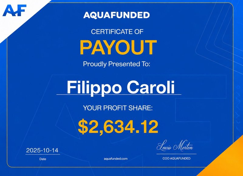 Payout from AquaFunded — $2,634