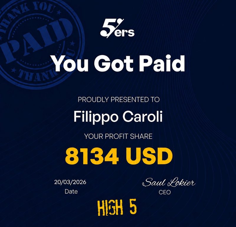 Payout from The5ers — $8,134